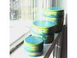 Retro Turquoise Boxes Set of 3 Handpainted by JessicaDoyle